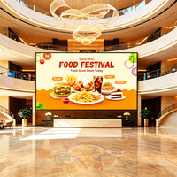 Affichage numérique LED programmable pour la restauration rapide, P1-P5, 3840 Hz, 1200 nits, écran LED, panneau LED, écran LED intérieur mural