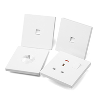 S1.2 BS/UK 1 Gang 13A soket saklar 3 Pin FM Tuya Clipsal desain baru peredup saklar dinding