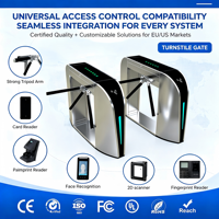 Torniquete Trípode de Alta Calidad CE, Acceso Bidireccional, Código QR, Tarjeta, Contraseña, Reconocimiento Facial, Motor sin Escobillas Antipinzamiento, Comercial