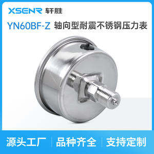 Manomètre en acier inoxydable Suzhou Xuan Sheng 60 mm 1 MPa 10 bars, double échelle, analogique, montage horizontal - Product Image 2