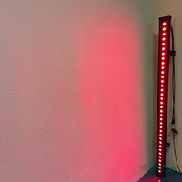 DMX512 RGB LED Arandela de pared Luces 1ft-3ft Exterior IP65 Luz estroboscópica Dali RF Remoto 24V 24W Potencia Aluminio Vidrio Paisaje