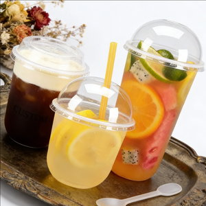 Gobelets à café en plastique jetables avec couvercles, luxe, à emporter, logo personnalisé imprimé pour les cafés, 12oz, 16oz, 20oz - Product Image 3