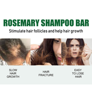 EELHOE Shampooing au romarin pour cheveux denses Savon pour enlever les pellicules Nourrir les cheveux Humidifier les cheveux Nourrir le cuir chevelu et améliorer les frisottis - Product Image 3