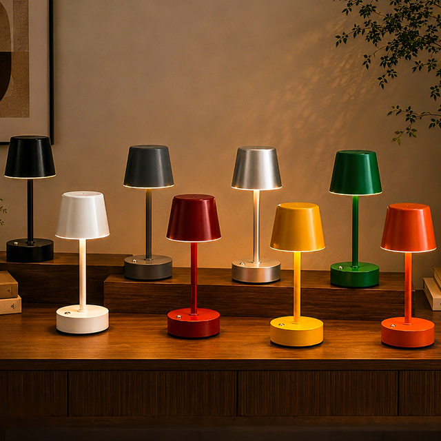 Modern Rechargeable Metal Mushroom Table Lamp Eco-Friendly Adjustable LED Touch Lamp for Bedroom & Home Office Decor