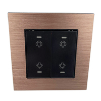 Kincony KC868 Système de contrôle de la maison intelligente Compatible interrupteur à clé de réinitialisation murale 86 Module avec LED brossé pour Kc868