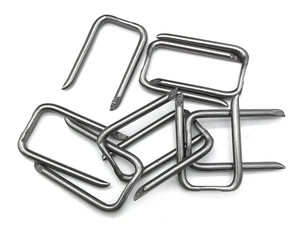 Full Size Zinc Plated Steel U Type Safety <b>Cable</b> <b>Staples</b> with Diamond Point and Smooth Shank for Securing Wood Surfaces - Product Image 3