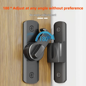 Loquet de porte à 90/180 degrés, serrures à chaîne pour porte coulissante, matériel de sécurité pour fenêtre, armoire, hôtel, maison - Product Image 2