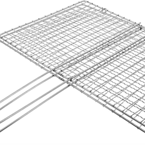 Yuking Factory Hot Sale Portable BBQ Grilling Food Grade Stainless Steel Wire Basket 0.8mm-1.5mm Gauge Wire <b>Mesh</b> <b>Grill</b> Net - Product Image 1