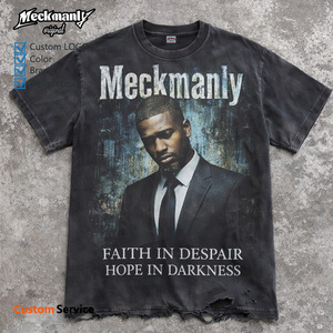 เสื้อยืดแขนสั้นคอกลมทรงปกติสำหรับผู้ชาย Meckmanly ลายพิมพ์สไตล์สตรีท ผ้าฝ้ายถัก 100% เป็นมิตรกับสิ่งแวดล้อม ระบายอากาศได้ดี - Product Image 2
