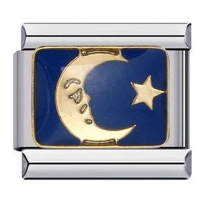 Pulsera Modular Italiana de Acero de Titanio con Patrón Soldado de la Serie Universo Estrellado - Product Image 3
