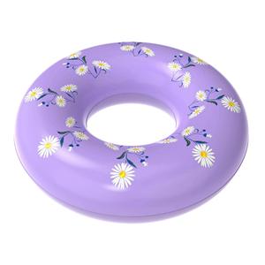 ห่วงยางว่ายน้ำลายดอกเดซี่สีม่วง, ห่วงยางลายดอกไม้น่ารักสำหรับผู้ใหญ่, ห่วงยางสำหรับปาร์ตี้ริมสระน้ำหรือทะเลในช่วงฤดูร้อน - Product Image 4