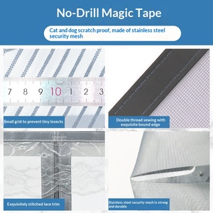 Zanzariera a Zip Best Seller con Tende Autoadesive in Velcro <span class=keywords><strong>per</strong></span> la Prevenzione dei Parassiti - Product Image 4