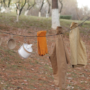 <span class=keywords><strong>Tendedero</strong></span> de Ropa Portátil Personalizado de 3 Metros con 12 Pinzas, Cuerda Elástica Resistente al Viento para el Hogar y Exteriores - Product Image 5