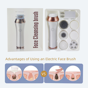 Waterproof Silicone Facial Cleansing Brush Deep Pore Cleansing Exfoliating <b>Face</b> <b>Scrubber</b> - Product Image 4