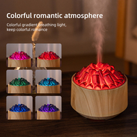Humidificateur d'air portable à charbon de bois volcanique, diffuseur d'arômes flamme pour la maison