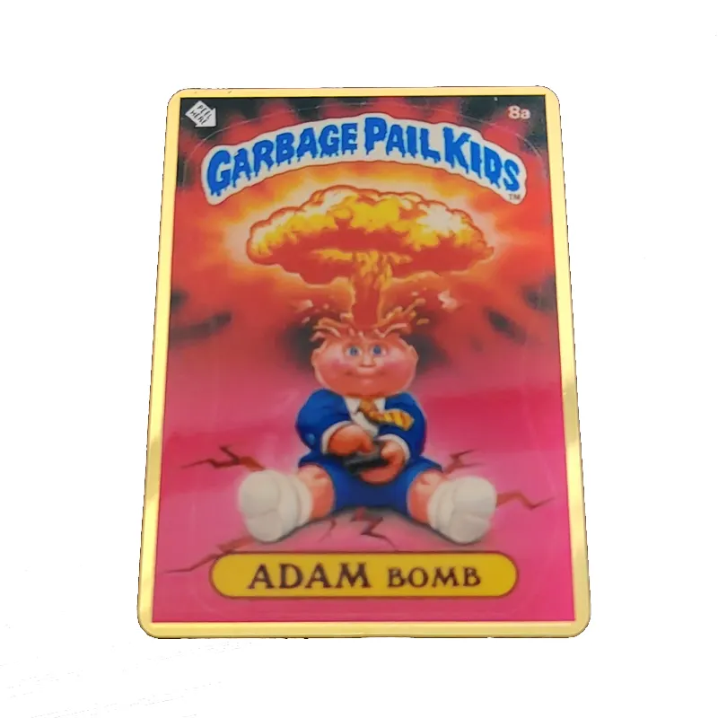 아담 폭탄 8a 쓰레기 통 어린이 트레이딩 카드 시리즈 1(1985) 레어 사용자 정의 금속 골드 카드