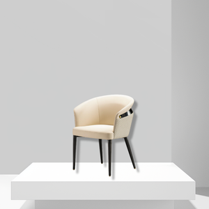 Silla Lu para comedor Hotel Silla moderna y cómoda de cuero de hierro - Product Image 3