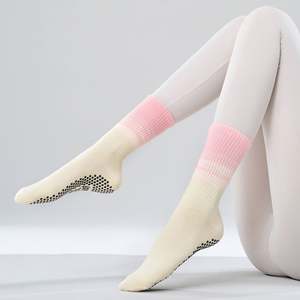 High Quality Custom Embroidery Logo Crew Cotton Pilates <b>Socks</b> Non Slip Yoga Heart Grip <b>Socks</b> Pilates - Product Image 3