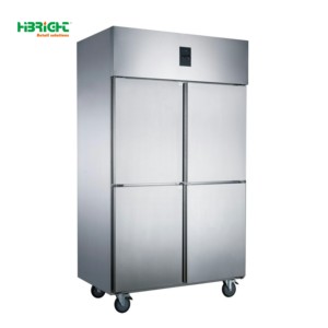 Congelador Vertical Comercial de Acero Inoxidable con 2 Puertas, Refrigerador de 0~5 Grados ° C/-12~-18 ° Refrigerador Vertical para Cocina de Restaurante C - Product Image 5