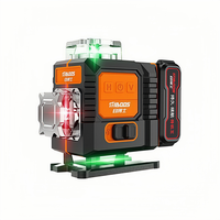 Niveau laser industriel 4D à faisceau vert 12/16 lignes, 360°, pour marquage, avec 2 piles AA – Vente directe usine