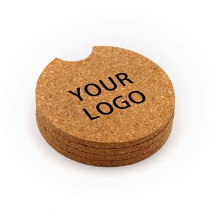 Sous-verres en bois classiques écologiques antidérapants avec logo gravé personnalisé - Product Image 4
