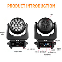 Hot New 19*15W Bee Eye LED Lights Focus-Barre de performance de scène RGBW réglable pour la lumière d'ambiance colorée rotative de mariage