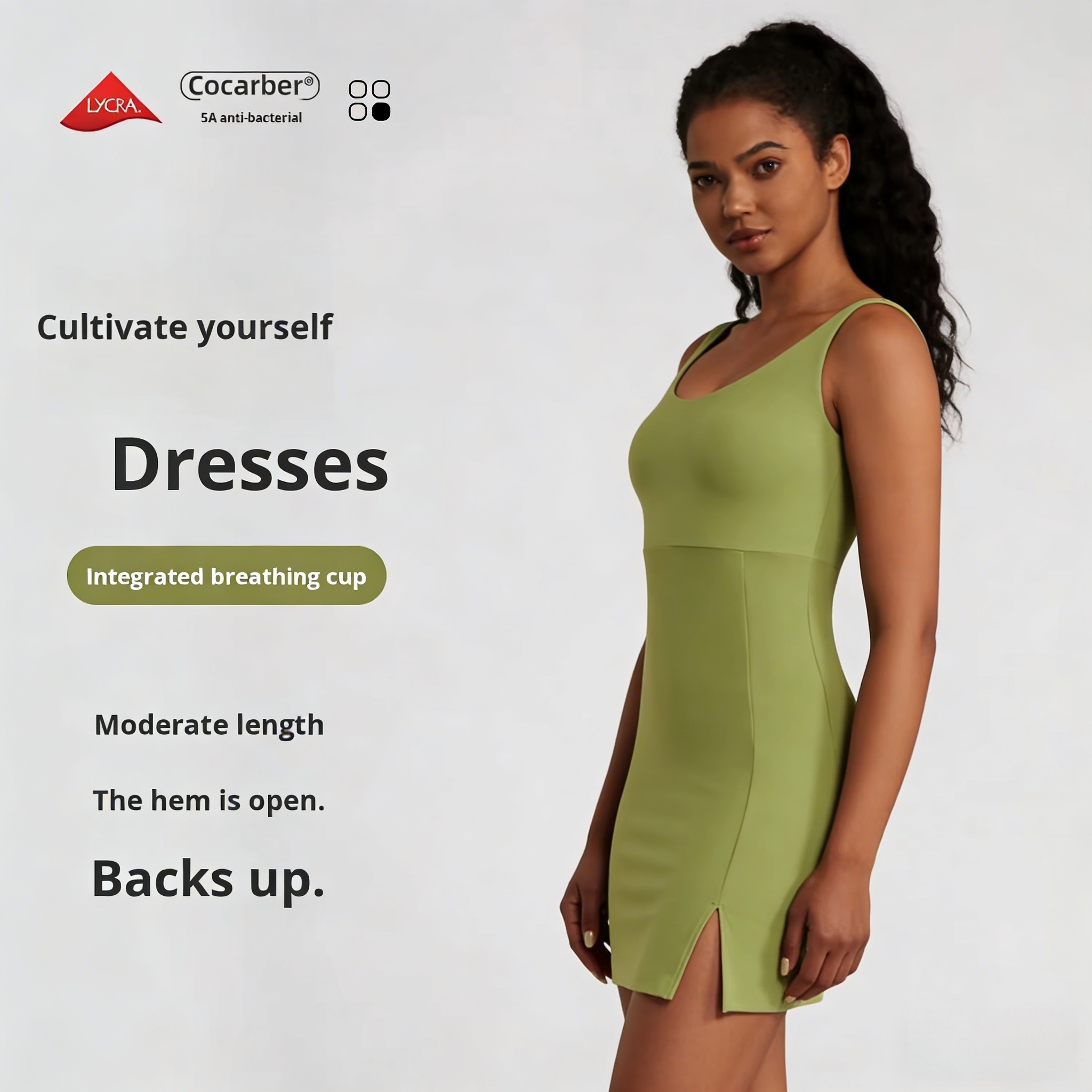 Women's One-piece High Waist Slim-fit One-Shoulder Crew Neck Short Yoga Shorts Dress Spandex/Nylon Quick Dry Breathable