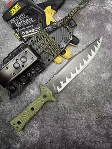 Couteau tactique de survie et de chasse personnalisable ML M8 DIY OEM, manche G10, acier inoxydable, lame droite à dos droit - Product Image 5