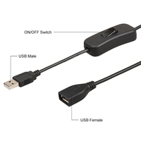 0,3 m 303 Rocker Toggle Line USB-Schalter EIN/AUS Verlängerung kabel für LED-Streifen USB-Lampe Hub Fan Arduino Mikrofon MIC
