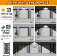 Lumières de sécurité extérieures 30W avec télécommande IR, capteur de mouvement PIR, 3000LM 6000K projecteurs LED blanc froid, étanchéité IP66