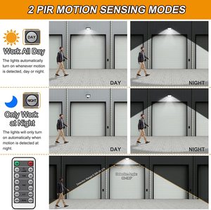 30W Security Lights Outdoor with IR Remote Control, PIR <strong>Motion</strong> <strong>Sensor</strong>, 3000LM 6000K Cool White <strong>LED</strong> <strong>Floodlights</strong>, IP66 Waterproof - Product Image 4