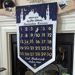 Ramadan Mubarak Kid Calendar Eid Mubarak Decorations Countdown Calendar Felt Ramadan Advent Calendar