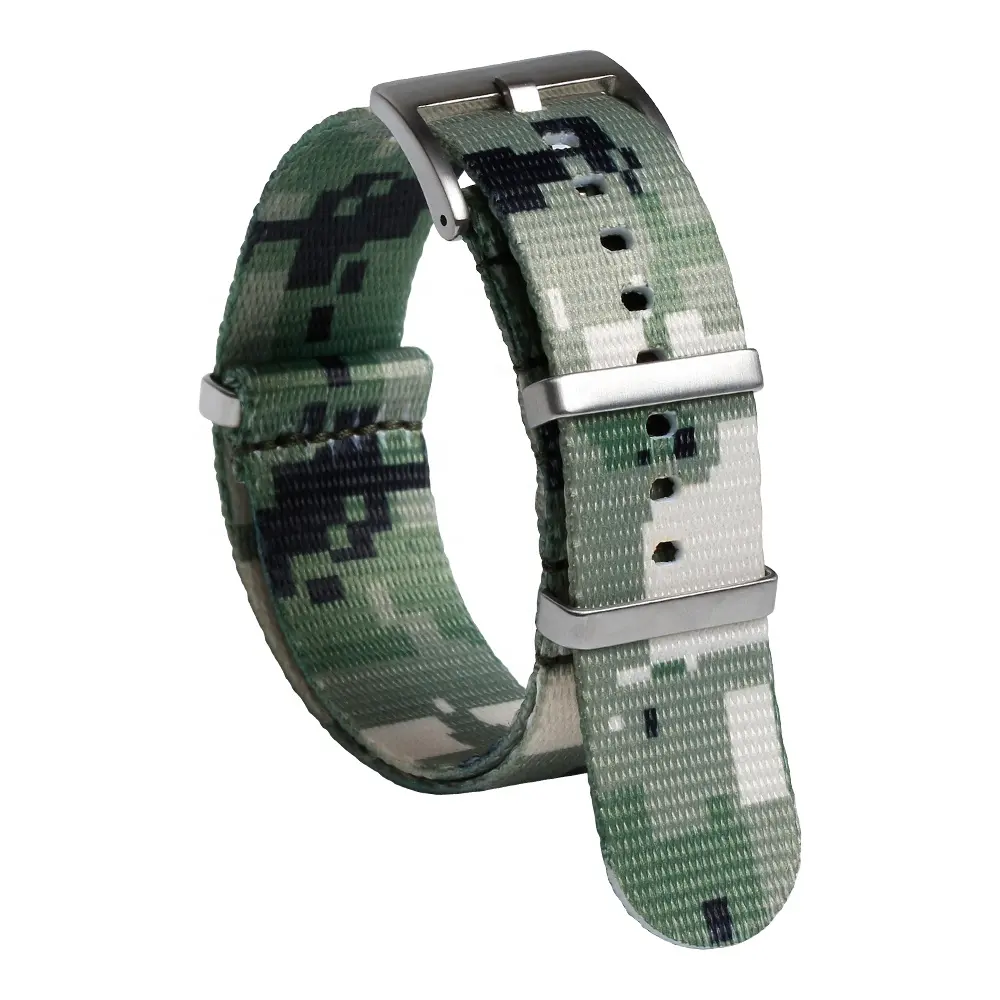 Factory Custom Wholesale Military Nylon Watch Strap Camouflage Printed Watch Band For O MEGA Watch