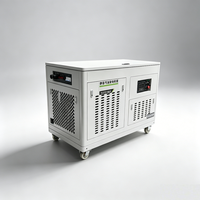 Générateur à double carburant essence et gaz, refroidi par air, 15, 20, 30, 40, 50 Kwa, avec protection AVR, pour usage extérieur, directement de l'usine