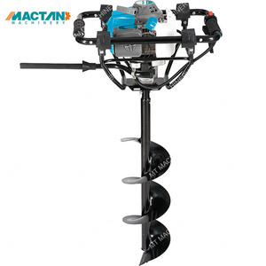 Herramientas de Jardín, Perforadora de Tierra, Máquina Perforadora de Agujeros en el Suelo, Perforadora de Tierra a Gasolina de 63 cc con Freno - Product Image 1