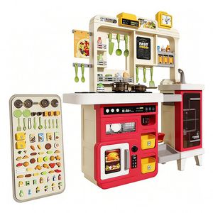 Juego de Cocina de Juguete de Plástico para Niños, con Estufa, Refrigerador, Estante de Almacenamiento, para Estimular la Imaginación y el Placer en Interiores - Product Image 5