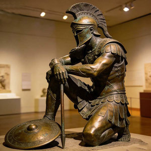Statues et sculptures en bronze grandeur nature de <span class=keywords><strong>Rome</strong></span>, Troie, Sparte, en bronze naturel de haute qualité, pour parcs historiques extérieurs, décorations artisanales en métal - Product Image 2