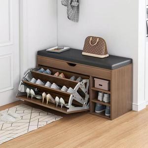 <span class=keywords><strong>Scarpiera</strong></span> Salvaspazio in Legno <span class=keywords><strong>Panca</strong></span> a Più Livelli <span class=keywords><strong>con</strong></span> Cuscino in Pelle Arredo Casa per Ingresso di Lusso - Product Image 2