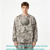 T-shirt personnalisé à manches longues, motif camouflage branche d'arbre, tendance, ample, respirant et anti-humidité