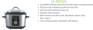 Olla de Cocción Inteligente con Control por Teléfono Móvil, <span class=keywords><strong>Recetas</strong></span> DIY de Consumidores, Pantalla de Tiempo y Temperatura, Multifunciones, para Cocción Sous Vide - Product Image 3