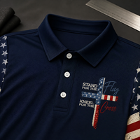 Polo à manches courtes pour homme, motif drapeau américain vintage, col rabattu, polo de golf pour la vente en gros, OEM, ODM, personnalisé