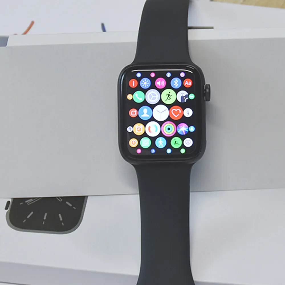 2022 Best Clone 1:1 HD 프리미엄 버전 appl watch series 7 스마트 시계 (로고 포함) 및 웨어러블 기기 용 오리지널 박스 6