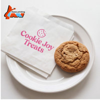 Sac en papier sulfurisé blanc pour biscuits, impression personnalisée du logo rose, emballage alimentaire de qualité pour biscuits et snacks, emballage de boulangerie en gros