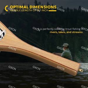 <span class=keywords><strong>Filet</strong></span> de pêche à la mouche en bois d'orme avec petite maille transparente, conception à tête carrée pour la capture et la libération - Product Image 5