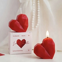 Vente en gros de bougies parfumées en cire de soja en forme de cœur, faites à la main, aromathérapie, cadeau romantique pour la décoration de la maison, mariage, Saint-Valentin