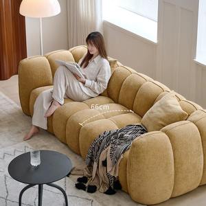Canapé en velours chenille de haute qualité, style crème, pour salon, 1 place, rangée droite, confortable, modulaire - Product Image 5