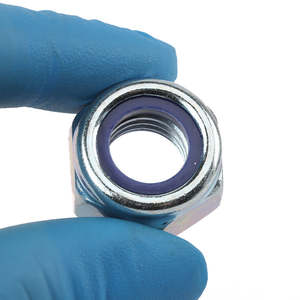 Гайка самоконтрящаяся (нейлоновая) <span class=keywords><strong>DIN</strong></span> 985 из высокоуглеродистой стали, класс прочности 10, с сине-белым цинковым покрытием - Product Image 6