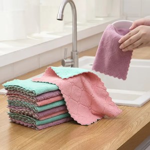 Chiffons de cuisine, torchons, chiffons de nettoyage en microfibre, chiffons en microfibre corail de qualité supérieure, antiadhésifs, lavables, séchage rapide pour la cuisine - Product Image 4