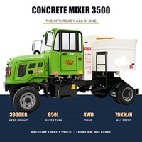 Camion malaxeur à béton haute capacité 4x4 mini mobile avec moteur diesel et électrique pour chantier de construction