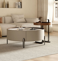 Ensemble de tables basses contemporaines en métal Haavk pour salon, chambre, salle à manger - Rangement durable, écologique, facile à nettoyer, meubles pour la maison